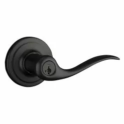 Weiser Toluca Keyed Entry Levers - Matte Black