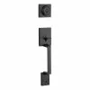 Weiser Amador Single Cylinder Handleset With Tristan Lever Featuring SmartKey Security In Matte Black -Weiser Shop 2220251 15608585 001