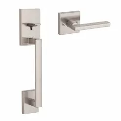 Weiser San Clemente Handleset Only With Halifax Lever Featuring SmartKey In Satin Nickel