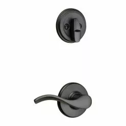 Weiser Brentwood Single Cylinder Handleset With Belmont Lever Featuring SmartKey In Iron Black -Weiser Shop 2220263 15610938