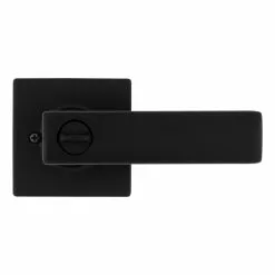 Weiser Breton Entry Lever Featuring SmartKey In Matte Black -Weiser Shop 3730096 45418785