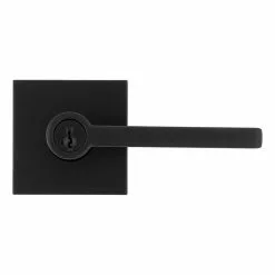 Weiser Halifax Entry Lever Featuring SmartKey In Matte Black