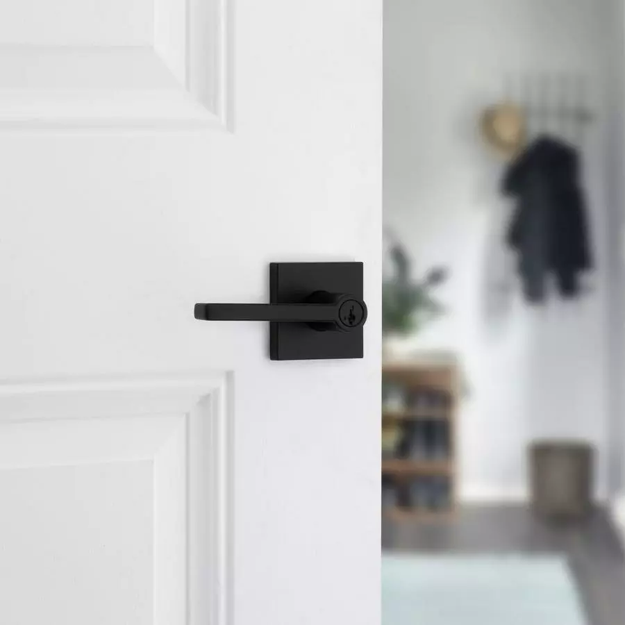 Weiser Halifax Entry Lever Featuring SmartKey In Matte Black 4 Weiser Halifax Entry Lever Featuring SmartKey In Matte Black - Image 2