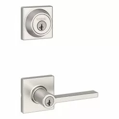 Weiser Casey Keyed Entry Lever And Single Cylinder Deadbolt Combo Pack Featuring SmartKey Security In Satin Nickel -Weiser Shop 4767691 44488902 001