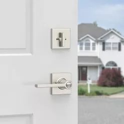 Weiser Casey Keyed Entry Lever And Single Cylinder Deadbolt Combo Pack Featuring SmartKey Security In Satin Nickel -Weiser Shop 4767691 44488914