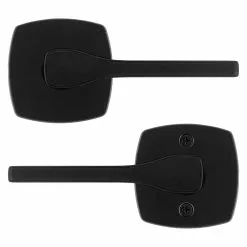 Weiser Prague Matte Black No Deadbolt Reversible Passage Lever Single Pack