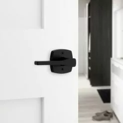 Weiser Prague Matte Black No Deadbolt Reversible Privacy Lever Single Pack -Weiser Shop 5251744 50333267