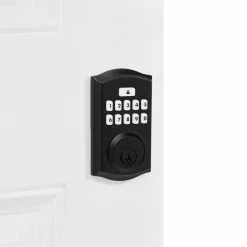 Weiser 9260 SmartCode Traditional Electronic Deadbolt Featuring SmartKey Security In Matte Black -Weiser Shop 5251750 50333917