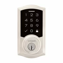 Weiser Electronics 270 SmartCode Satin Nickel Single-Cylinder SmartKey Electronic Deadbolt -Weiser Shop 5251753 50334031