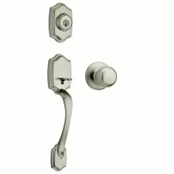 Weiser Brentwood/Fairfax SmartKey Keyed Entry Handleset (Satin Nickel)