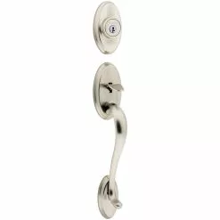 Weiser Shelburne/Toluca SmartKey Keyed Entry Handleset (Satin Nickel)