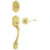 Weiser Brentwood/Belmont SmartKey Keyed Entry Handleset (Polished Brass)