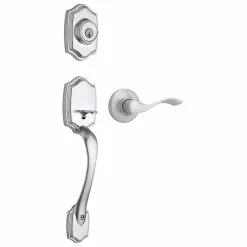 Weiser Brentwood/Belmont SmartKey Keyed Entry Handleset (Satin Chrome)