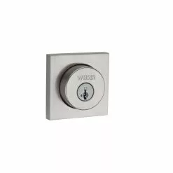 Weiser SmartKey Square Deadbolt (Satin Nickel)