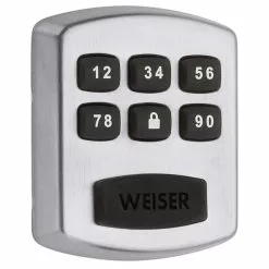 Weiser Powerbolt Keyless Entry Electronic Deadbolt (Satin Chrome) -Weiser Shop 807526 09811151 001