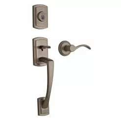 Weiser Grayson/Trapani SmartKey Keyed Entry Handleset (Slate)