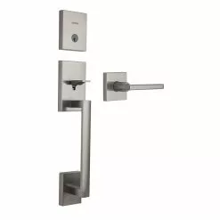Weiser San Clemente/Halifax SmartKey Keyed Entry Handleset (Satin Nickel)