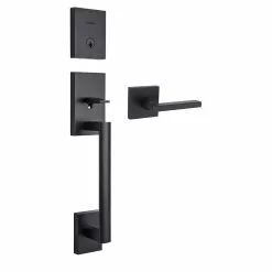 Weiser San Clemente/Halifax SmartKey Keyed Entry Handleset (Iron Black)
