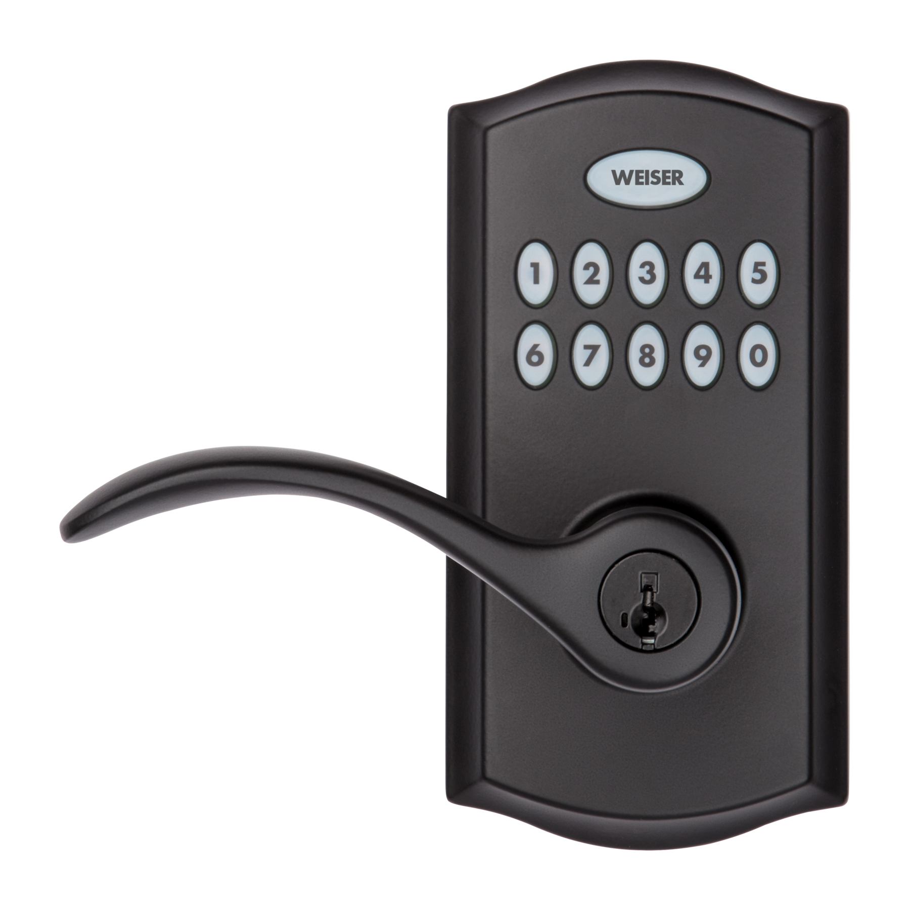 Weiser SmartCode Electronic Trapani Lever Featuring SmartKey Security In Matte Black 3 Weiser SmartCode Electronic Trapani Lever Featuring SmartKey Security In Matte Black