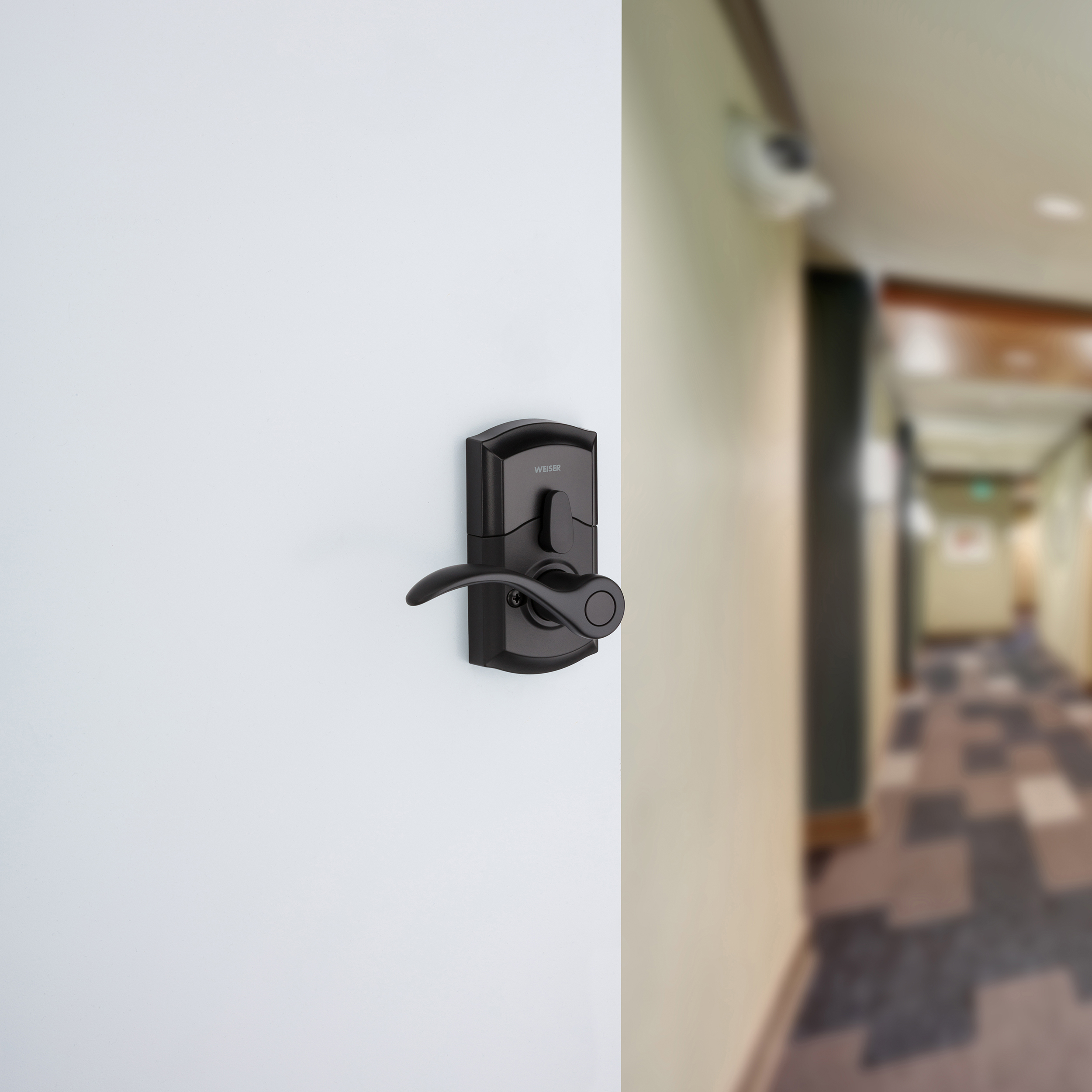 Weiser SmartCode Electronic Trapani Lever Featuring SmartKey Security In Matte Black 8 Weiser SmartCode Electronic Trapani Lever Featuring SmartKey Security In Matte Black - Image 6