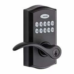 Weiser SmartCode Electronic Trapani Lever Featuring SmartKey Security In Matte Black 9 Weiser SmartCode Electronic Trapani Lever Featuring SmartKey Security In Matte Black -Weiser Shop 887488 MainImage 001