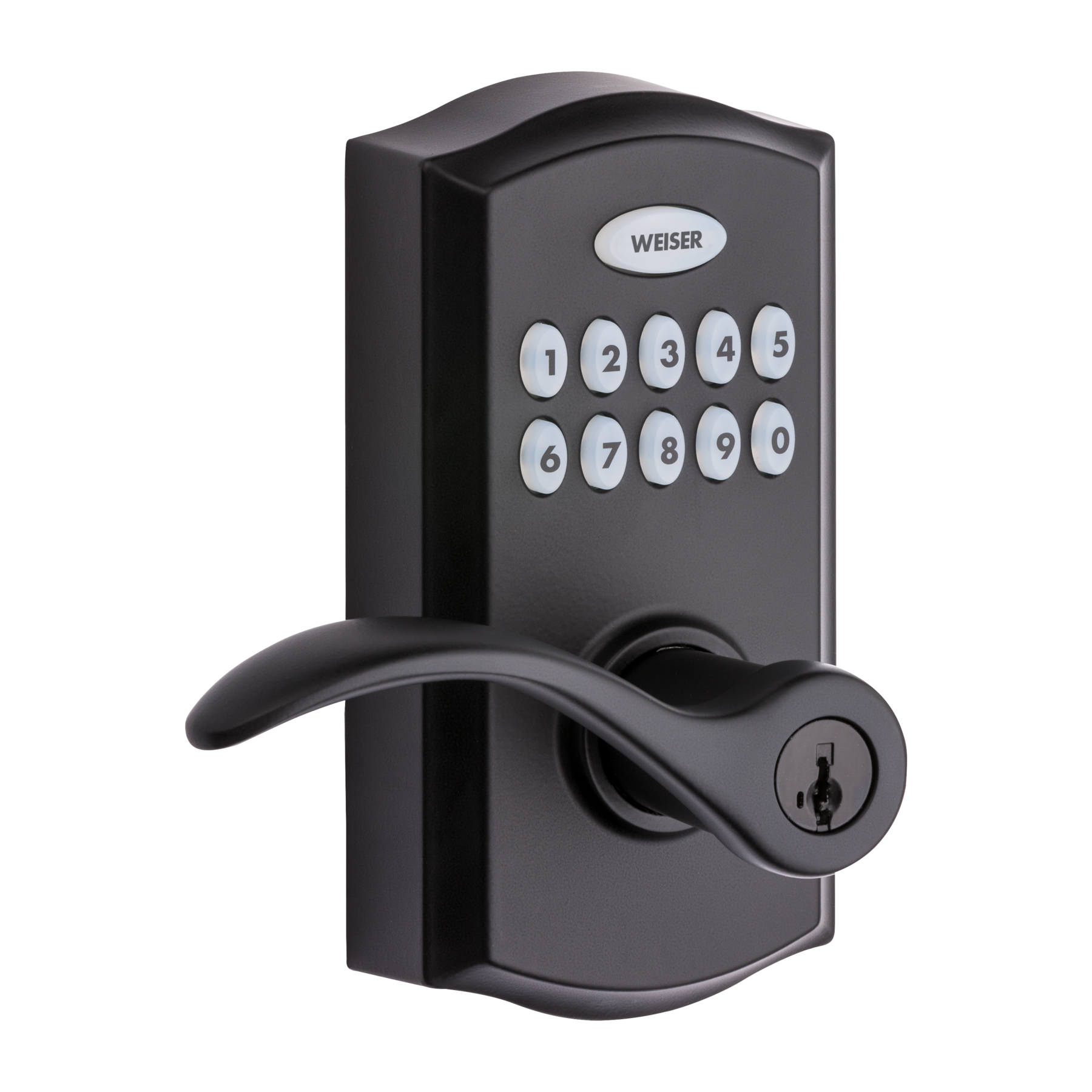 Weiser SmartCode Electronic Trapani Lever Featuring SmartKey Security In Matte Black 4 Weiser SmartCode Electronic Trapani Lever Featuring SmartKey Security In Matte Black - Image 2