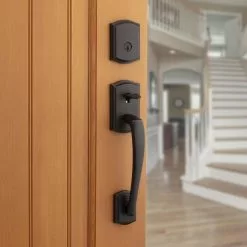 Weiser Prescott Single Cylinder Handleset With Toluca Lever Featuring SmartKey Security In Matte Black 10 Weiser Prescott Single Cylinder Handleset With Toluca Lever Featuring SmartKey Security In Matte Black -Weiser Shop 938588 16563505